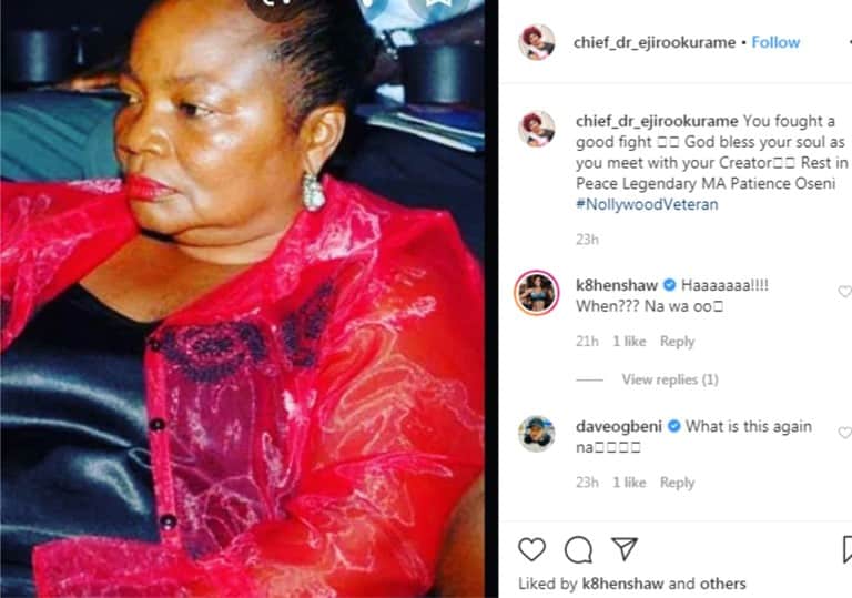 Breaking News: Popular Veteran Nollywood Actress Dies
