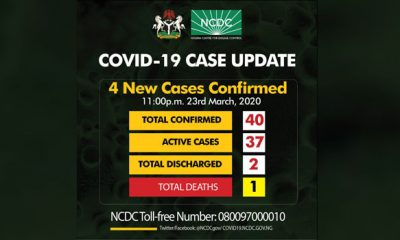 BREAKING: Coronavirus In Nigeria Rises To 40, Lagos, Abuja Record New Cases
