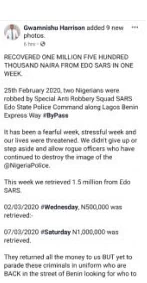 SARS Caught, Apprehended For Robbery In Benin City, Millions Recovered (Photos)