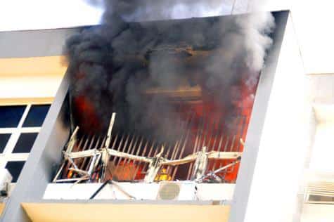 BREAKING: INEC Headquarters In Abuja On Fire