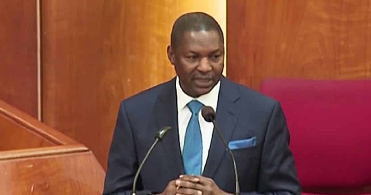 BREAKING: Nigeria's Minister Of Justice Malami Slumps