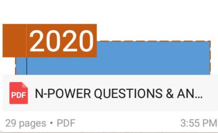Npower Past Questions And Answers For Batch C Recruitment 2020