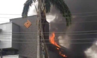 BREAKING: Access Bank In Lagos On Fire