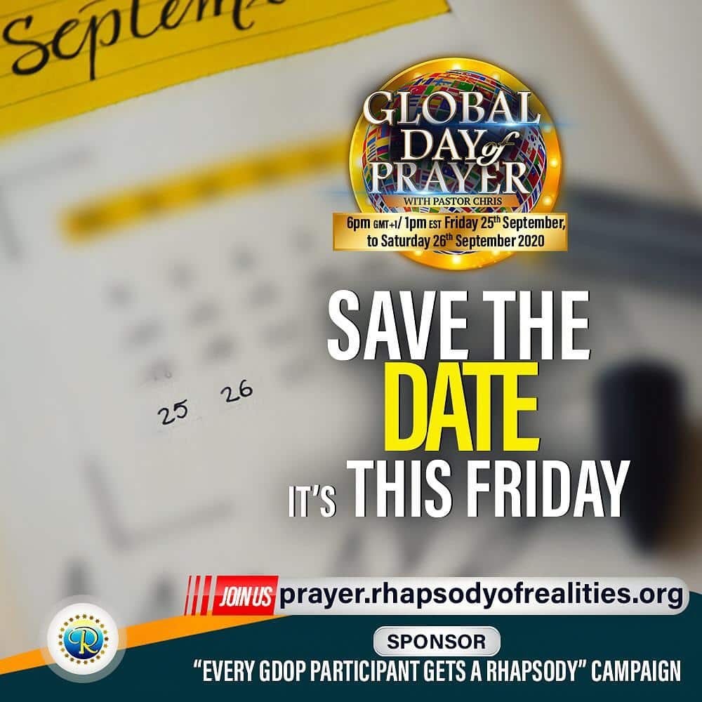 Global Day Of Prayer With Pastor Chris Kicks Off This Friday (Details)