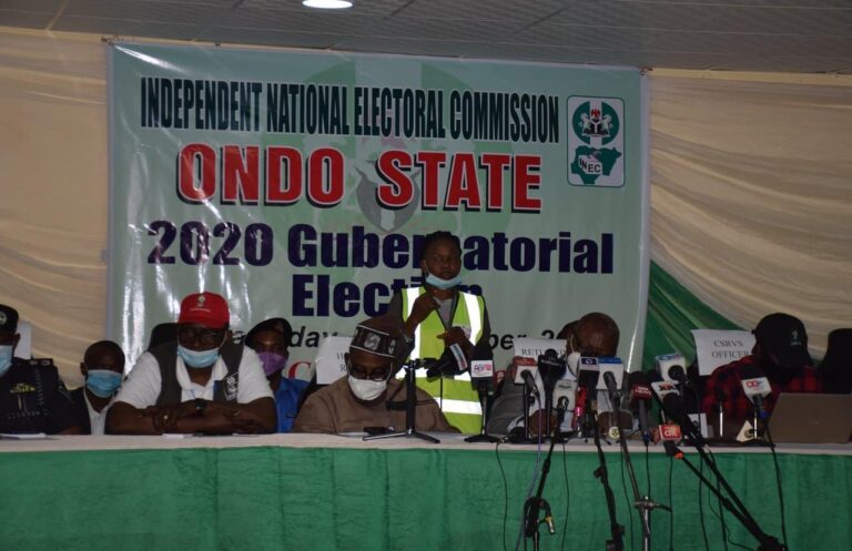 Final Ondo Election Results Of All 18 LGAs Announced By INEC