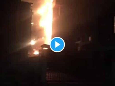 BREAKING: Oriental Hotel On Fire Amid #EndSARS (Video)