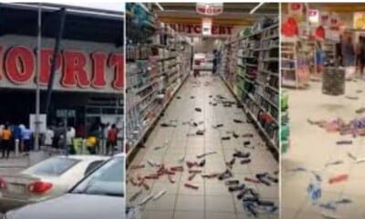 BREAKING: Thugs Invade Shoprite In Lekki, Festac, Loot Goods (Video)