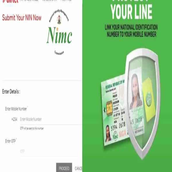 code to link my nin to my glo sim card