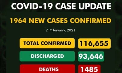 Nigeria Records 1,964 New Coronavirus Cases (Breakdown By States)