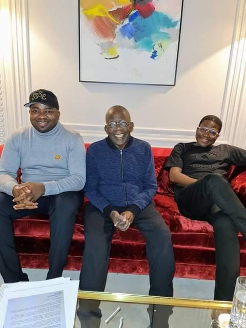 Bola Tinubu Recovers, Meets Top PDP Chieftain, Popular Oba, Others (Photos)