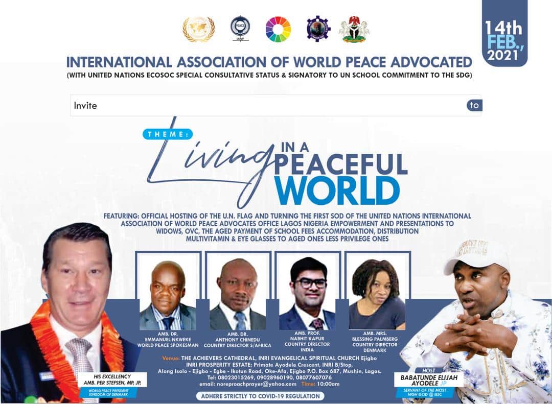 Primate Ayodele Sets Date To Host United Nations