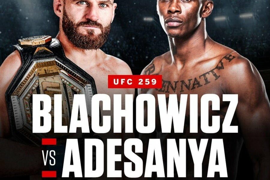 UFC259 Free Stream Of Blachowicz vs Adesanya