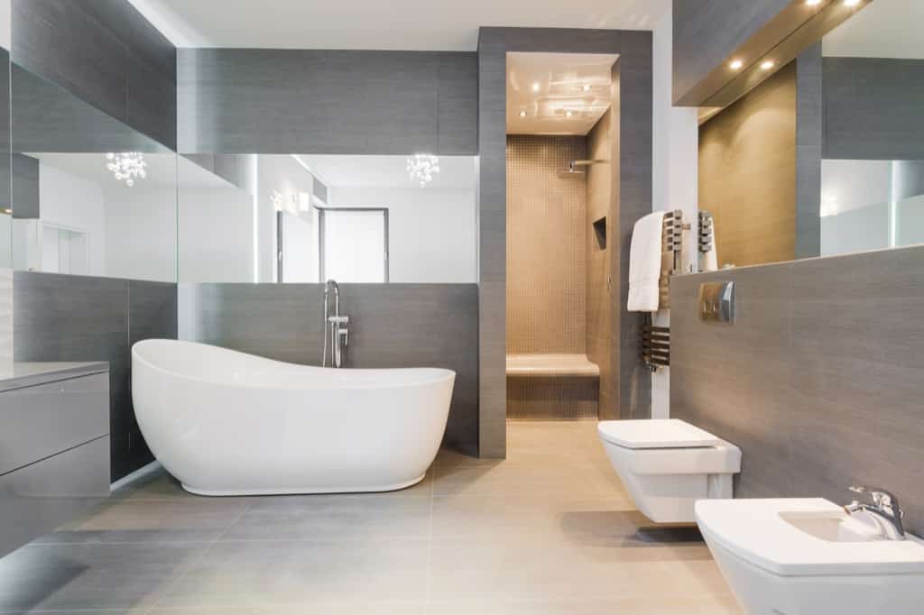 Modern style bathroom
