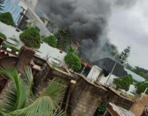 BREAKING: Gunmen Set Governor Hope Uzodimma House On Fire (Video)