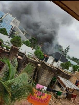 BREAKING: Gunmen Set Governor Hope Uzodimma House On Fire (Video)