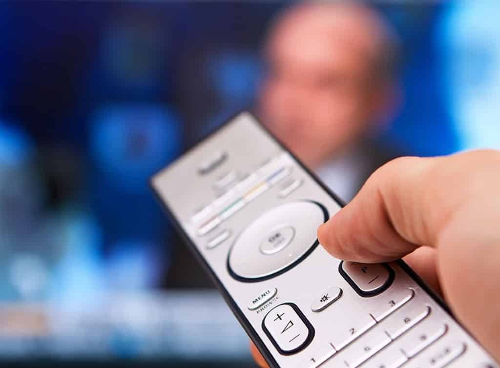 Close up on universal remote