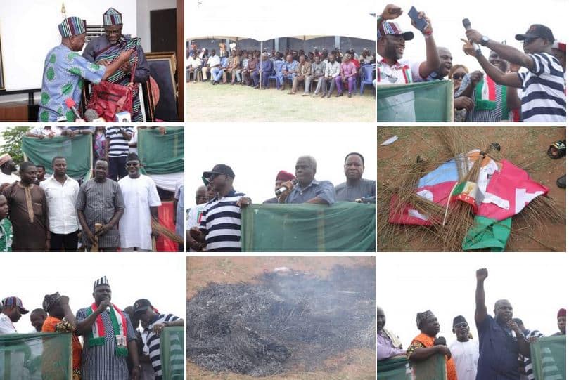 BREAKING: Mass Exodus Hits APC As 5 Chairmen, Top Politicians Join PDP (Photos)