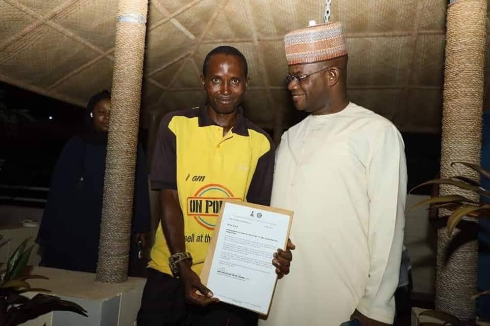 Governor Yahaya Bello Appoints Cleaner As SSA (Photos)