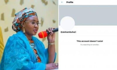 Nigeria's First Lady, Aisha Buhari Her Deactivates Twitter Account