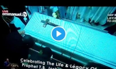 TB Joshua Burial: Watch Moment TB Joshua Was Buried [Video]