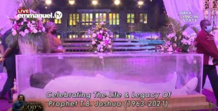 Watch Live Stream Of Prophet TB Joshua Lying In State Here