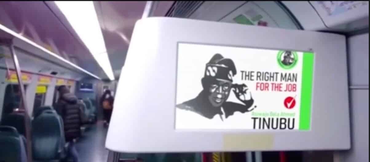Bola Tinubu Campaign Posters Emerge In London [Photos/Video]