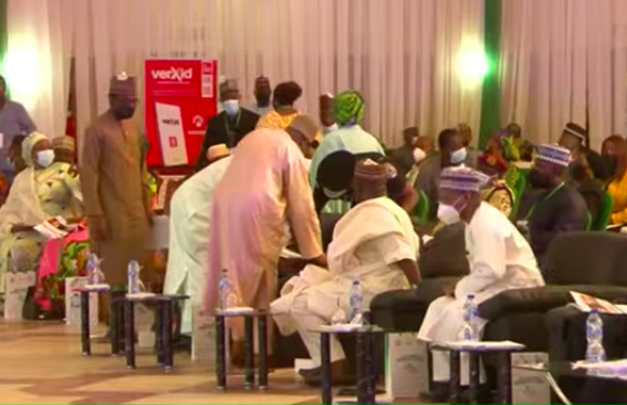 BREAKING: EFCC Chairman Slumps After Speech In Abuja [Video/Photos]