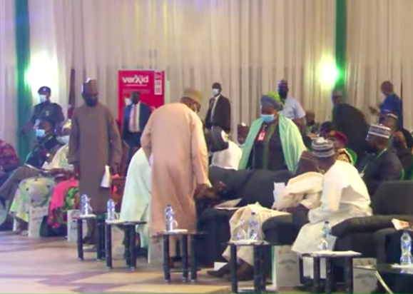 BREAKING: EFCC Chairman Slumps After Speech In Abuja [Video/Photos]