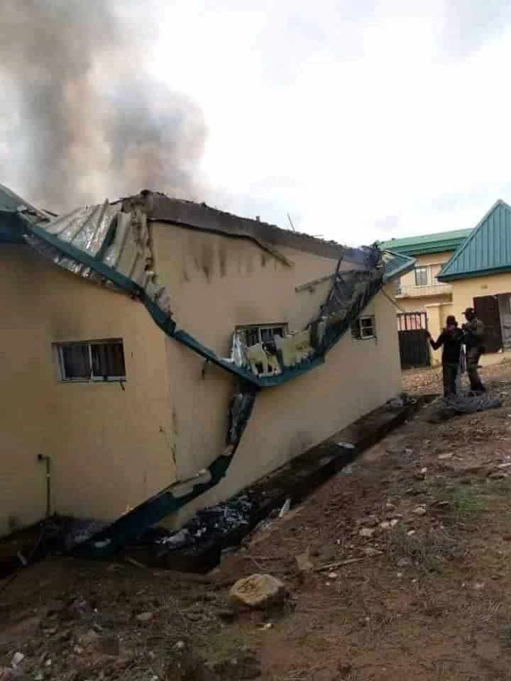 BREAKING: Hoodlums Set INEC Office On Fire [Photos]