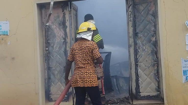 BREAKING: Hoodlums Set INEC Office On Fire [Photos]