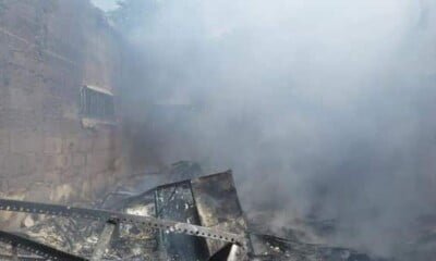 BREAKING: Hoodlums Set INEC Office On Fire [Photos]