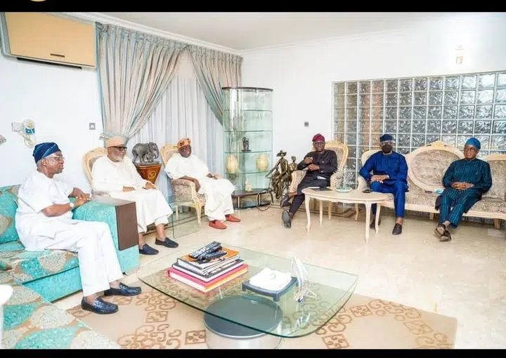 5 Nigerian Governors Storm Bola Tinubu House [PHOTOS]