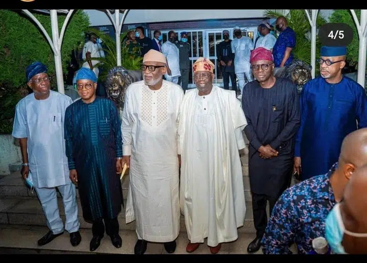 5 Nigerian Governors Storm Bola Tinubu House [PHOTOS]