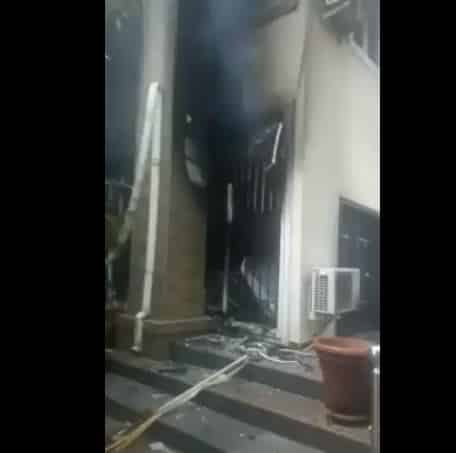 BREAKING: Nnamdi Kanu's IPOB Burn Down Joe Igbokwe House [Video/Photos]