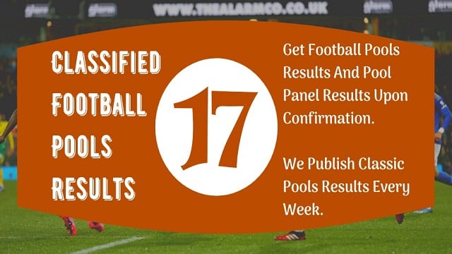 Week 17 Pool Result 2022 For Saturday 29th October 2022 – Pool Agent