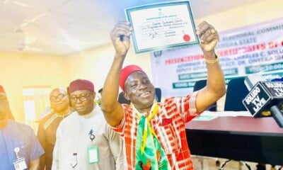 BREAKING: INEC Issues Certificate Of Return To Anambra Governor-Elect Soludo [Photos]