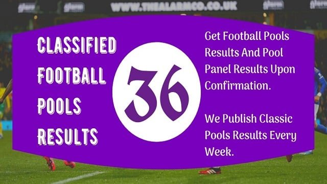 Week 36 Pool Result 2024 - UK Football 2023/2024 [Pool Agent]