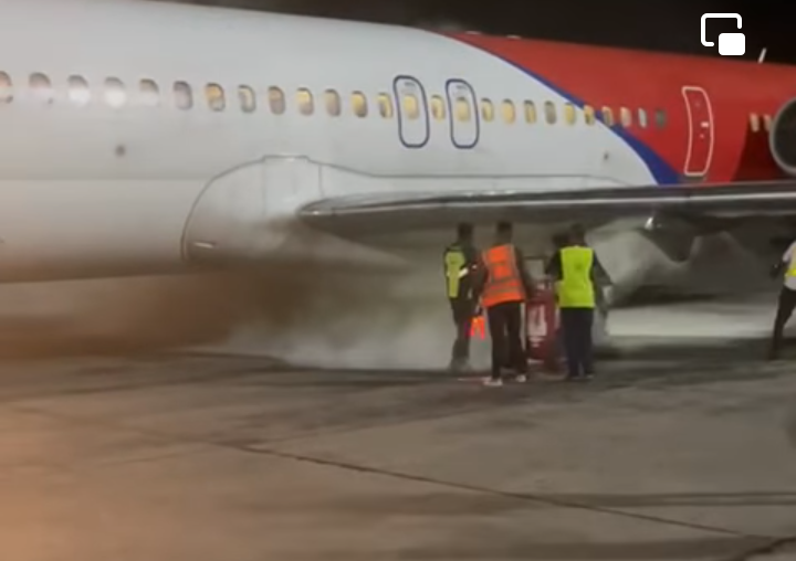 Watch As Dana Air Catches Fire During Take-Off [VIDEO]