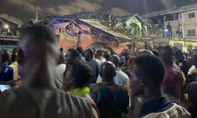 BREAKING: Many Trapped As Three-storey Building Collapses In Ebute Metta [Video]