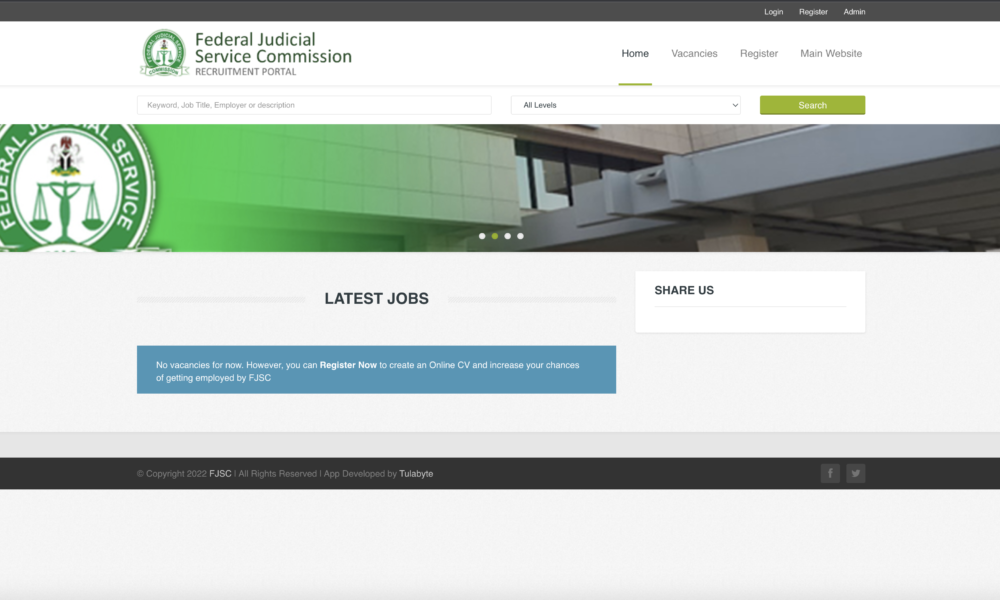 FJSC Recruitment 2022 Application Form Registration Portal | www. fjsc.gov.ng