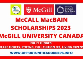 Fully Funded McCall MacBain Scholarships 2023 In Canada