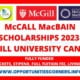 Fully Funded McCall MacBain Scholarships 2023 In Canada