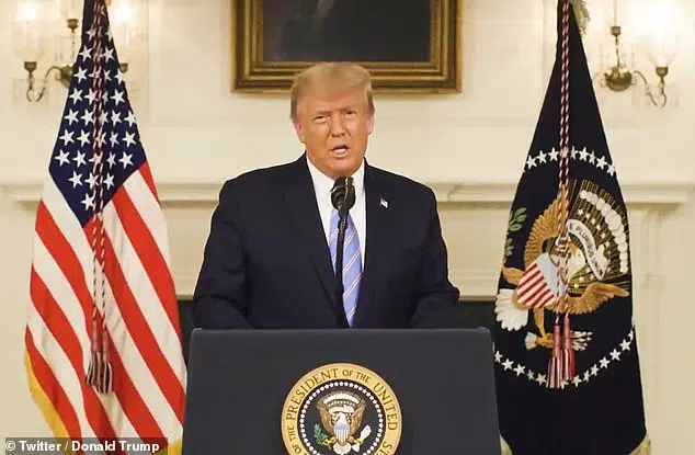 Trump posted a video (above) on Twitter on Thursday night after his account was reinstated