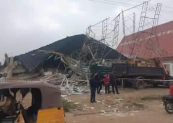 BREAKING: Many People Trapped As Abuja Shopping Mall Collapses