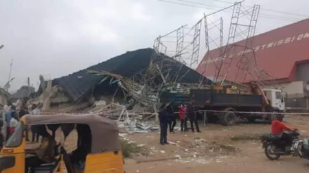 BREAKING: Many People Trapped As Abuja Shopping Mall Collapses