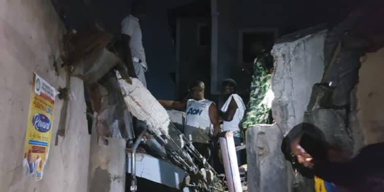 BREAKING: Two Children Killed In Lagos Building Collapse