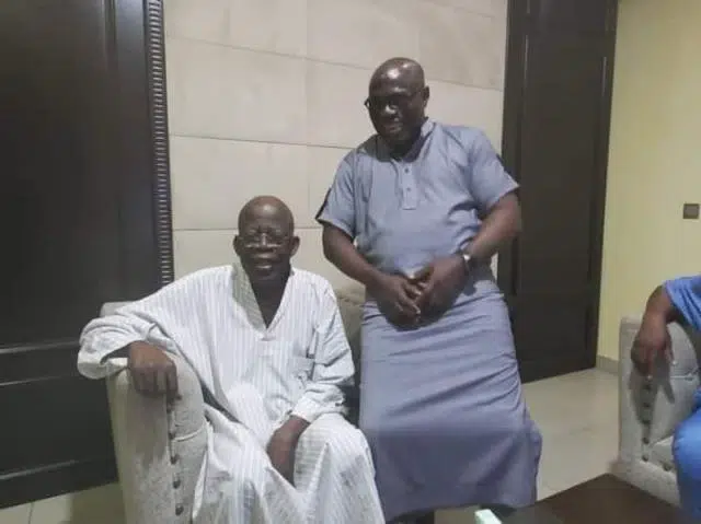 Bola Tinubu Recovers, Meets Top PDP Chieftain, Popular Oba, Others (Photos)