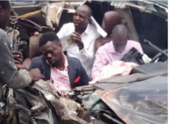 Watch Video Of Dunsin Oyekan's Ghastly Motor Accident