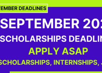 APPLY Now: All September Scholarships 2022 Deadlines