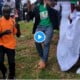 VIDEO: Newly Wedded Couple Join #1MillionMarch4PeterObi In Abuja From Church